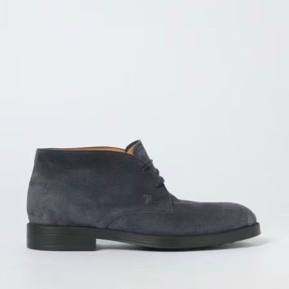 Tods Dark Brown Suede Leather Lace Up Almond Toe Chukka Ankle Boots Shoes Size 8